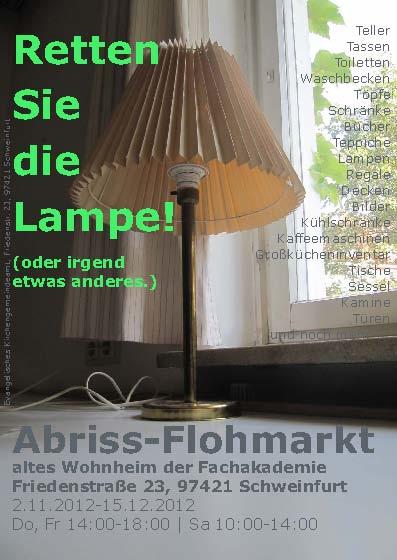 Werbeflyer für den Flohmarkt