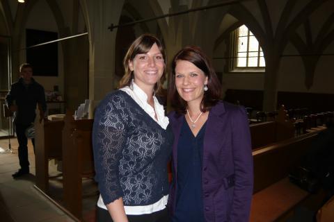 Verstehen sich offenbar ganz blendend: Katharina von Wedel (l.) u. Stefanie Kienle