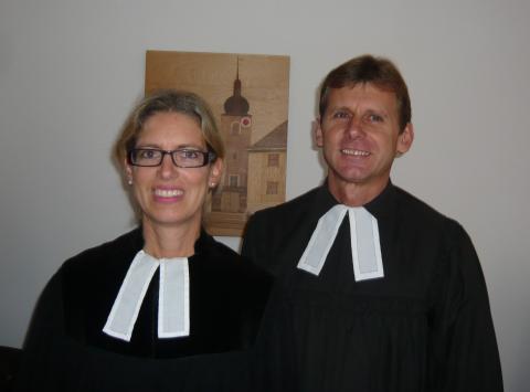 Sie nahmen ihren Abschied: Pfrin. Annette Schumacher und Pfr. Edson Schumacher