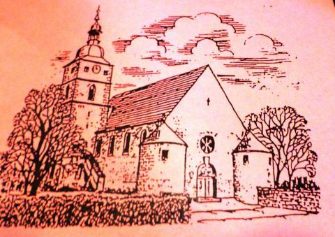 Wie auf flachem Feld: die Kreuzkirche auf dem Festgottesdienstprogramm ...