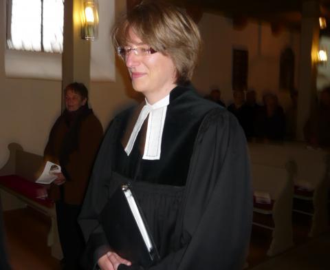Zum letzten Mal amtierend: Pfarrerin Eva Thelen