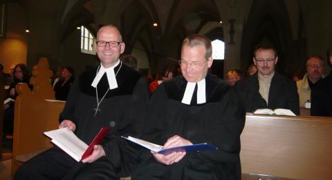 Feierlicher Synodeneröffnungsgottesdienst mit Dekan Oliver Bruckmann und Pfr. Dr. Wolfgang Weich