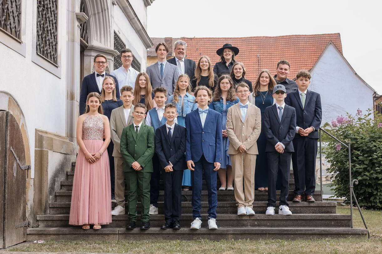 Gruppenbild der "Konfis" von St. Johannis