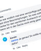 fingierte Kommentare auf Facebook in einem Auszug. Der zu erkennende Textausschnitt bedankt sich für die rücksichtsvolle Diskussion, auch wenn sie sich in der Sache nicht einigen konnten.