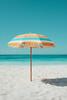 ein Sonnenschirm am Strand
